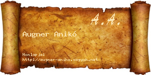 Augner Anikó névjegykártya